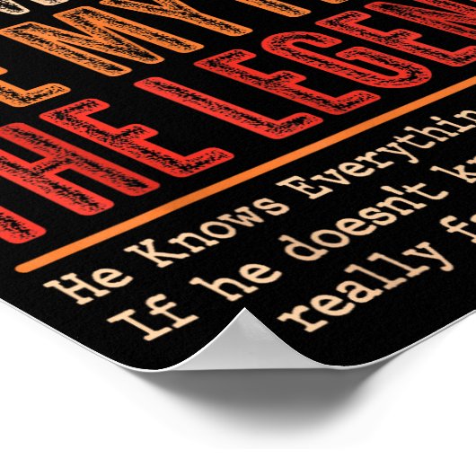 Uncle The Man The Myth The Bad Influence He Knows Poster (Hoek)