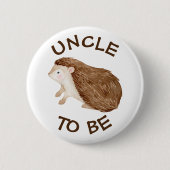 Uncle to be Woodland Animals Baby shower Button (Voorkant)