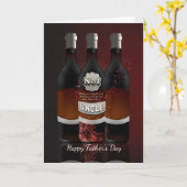 Uncle Wine Bottles Vaderdag Wenskaart No1 Kaart (Gele Bloem)
