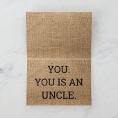 Uncle zwangerschapsaankondiging Kaart voor broertj (Binnen)