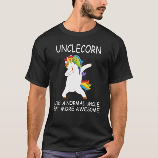 Unclecorn Dabbing Unicorn Funny oom Unicorn Chri T-shirt (Voorkant)