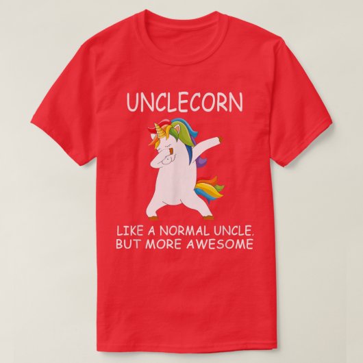 Unclecorn Dabbing Unicorn Funny oom Unicorn Chri T-shirt (Design voorkant)
