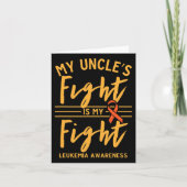 Uncle's Fight is mijn strijd tegen leukemie bewust Kaart (Voorkant)