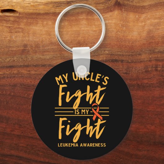 Uncle's Fight is mijn strijd tegen leukemie bewust Sleutelhanger (Voorkant)
