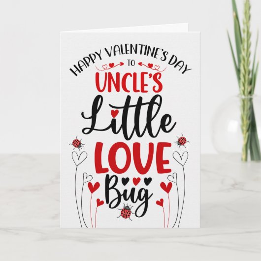Uncle's Little Love Bug Valentijn Feestdagen Kaart (Voorkant)