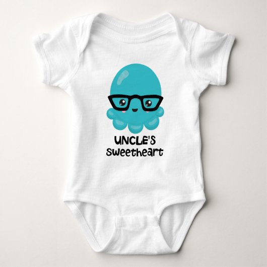 Uncle's Sweetheart Blue Kawaii Octopus Romper (Voorkant)