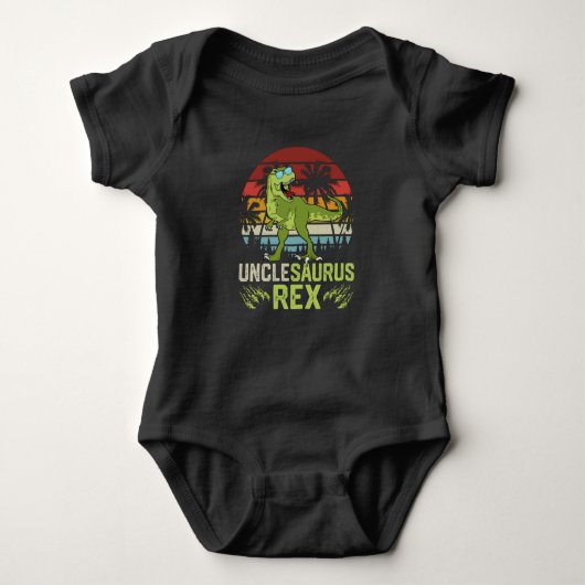 Unclesarurus | Cool Retro Dinosaur-ontwerp Romper (Voorkant)