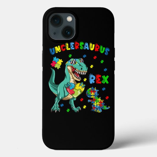 Unclesaurus Autisme Awareness Uncle Dinosaurus Puz Case-Mate iPhone Case (Achterkant)