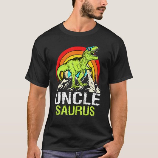 Unclesaurus  Dinosaur oom Saurus Familie M T-shirt (Voorkant)