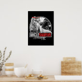 Unclesaurus Dinosaur oom Saurus Poster (Keuken)
