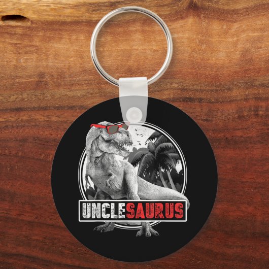 Unclesaurus Dinosaur oom Saurus Sleutelhanger (Voorkant)