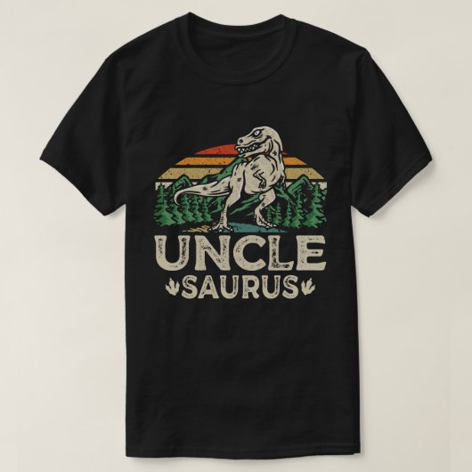 Unclesaurus Dinosaur oom Saurus Vaderdag T-shirt (Design voorkant)