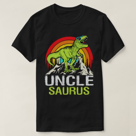 Unclesaurus Dinosaur oom Saurus Vaderdag T-shirt (Design voorkant)