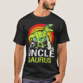 Unclesaurus Dinosaur oom Saurus Vaderdag T-shirt (Voorkant)