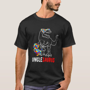 Unclesaurus Dinosaur T Rex Uncle Saurus Autisme AW T-shirt