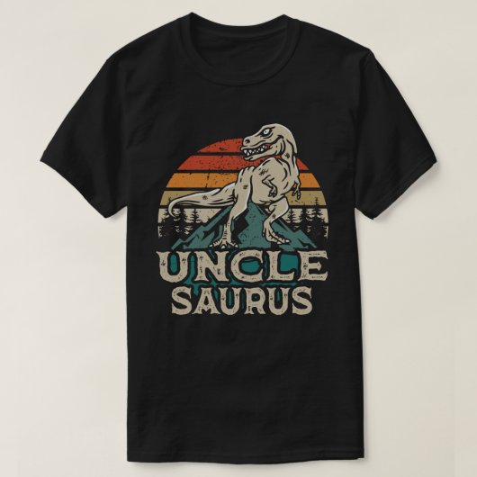 Unclesaurus Dinosaur Uncle Saurus Father's Day T-shirt (Design voorkant)