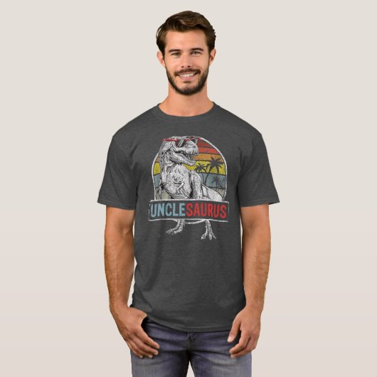 Unclesaurus Funny T Rex Dinosaur Uncle saurus T-shirt (Voorkant volledig)