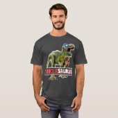 Unclesaurus Rex Beer T Rex Dinosaur Fun Uncle T-shirt (Voorkant volledig)