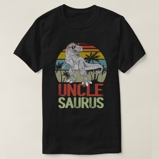Unclesaurus T Rex Dinosaur oom Saurus Familie T-shirt (Design voorkant)