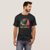 Unclesaurus T Rex Dinosaur oom Saurus Family Mat T-shirt (Voorkant volledig)