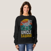Unclesaurus T Rex Dinosaur oom Saurus Family Mat Trui (Voorkant volledig)