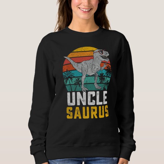 Unclesaurus T Rex Dinosaur oom Saurus Family Mat Trui (Voorkant)
