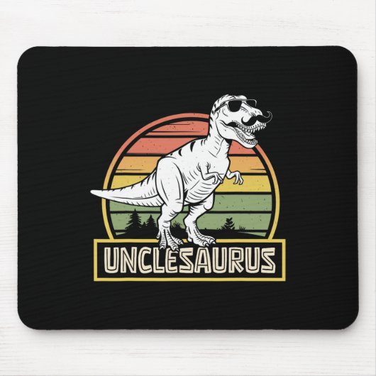 Unclesaurus T Rex Dinosaur oom Saurus Matching F Muismat (Voorkant)