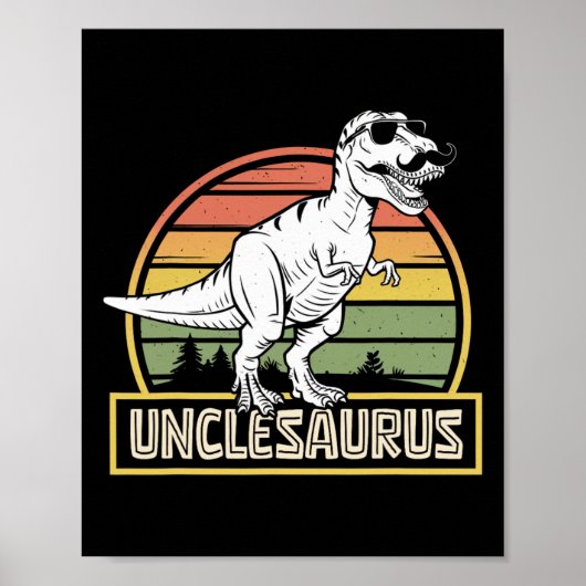 Unclesaurus T Rex Dinosaur oom Saurus Matching F Poster (Voorkant)