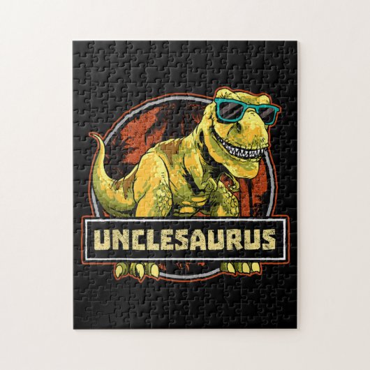 Unclesaurus T rex oom Saurus Dinosaur Legpuzzel (Verticaal)