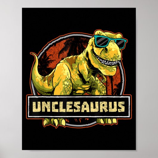Unclesaurus T rex oom Saurus Dinosaur Poster (Voorkant)