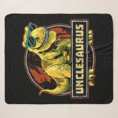 Unclesaurus T rex oom Saurus Dinosaur Sherpa Deken (Voorkant (horizontaal))