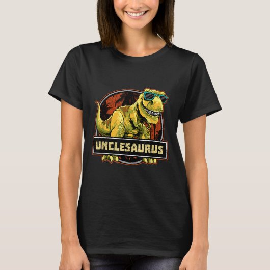 Unclesaurus T rex oom Saurus Dinosaur T-shirt (Voorkant)