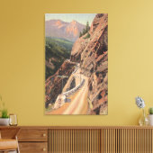 Uncompahgre Gorge en Million Dollard Highway Canvas Afdruk (Insitu (Woonkamer))
