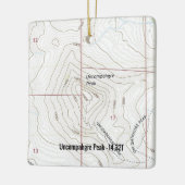 Uncompahgre Peak Colorado Fourteener Keramisch Ornament (Links)