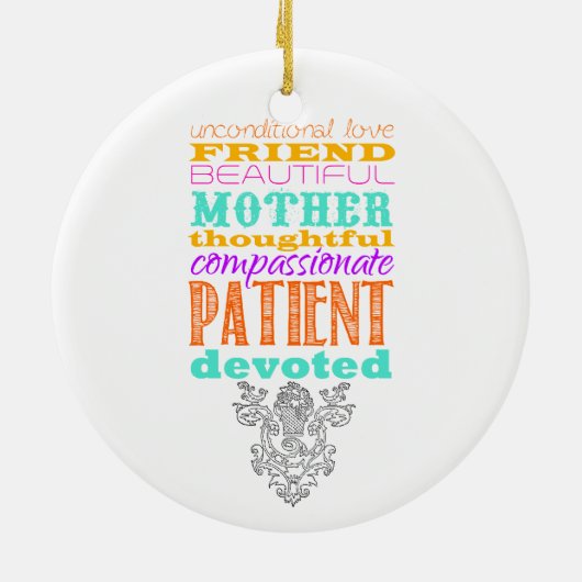 Unconditional love keramisch ornament (Achterkant)