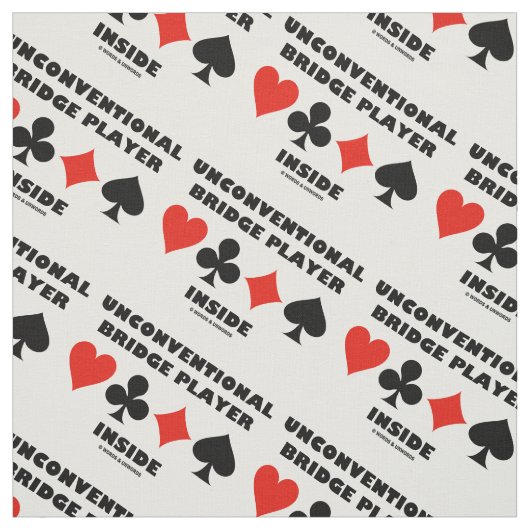 Unconventioneel Bridge Player Inside Card-aansluit Stof (Swatch)