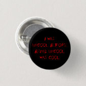 uncool2 - knoop ronde button 3,2 cm (Voorkant /achterkant)