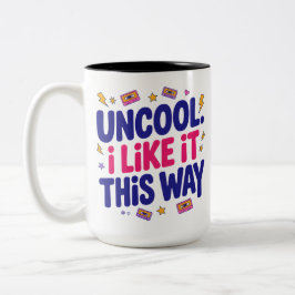 Uncool and Proud Tweekleurige Koffiemok