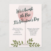 Uncork de Rosé Valentijn Bridal Shower Uitnodiging (Voorkant)