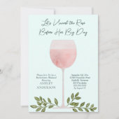 Uncork the Rosé Wine Waterverf Bachelorette Party Kaart (Voorkant)