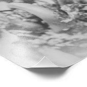 Uncurling Woodland Fern Black en White Print 1 Foto Afdruk (Hoek)