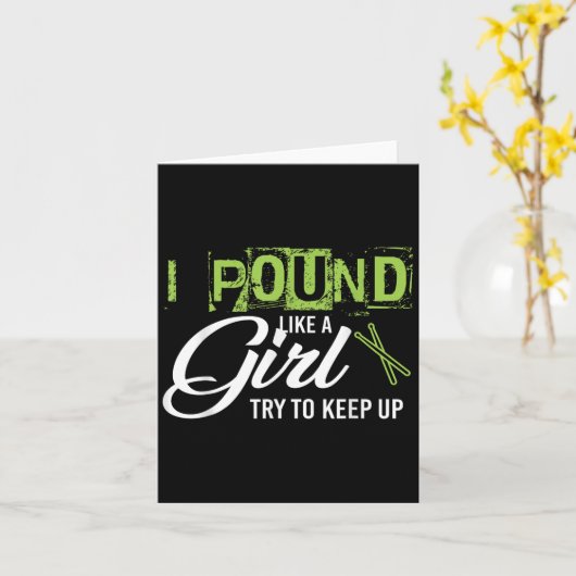 Und Like A Girl Try To Keep Up Workout  Kaart (Gele Bloem)