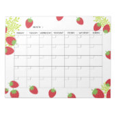 Undated Minimal Strawberry Monthly Planner Notitieblok (Voorkant)
