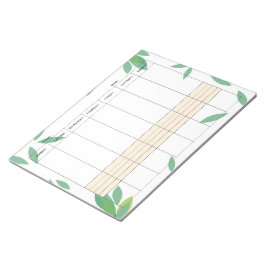 Undated Minimal Weekly Planner Notepad Notitieblok