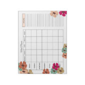 Undated Weekly Meal Planner with Shopping List Notitieblok (Linkerzijde)