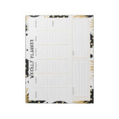 Undated Weekly Planner, Black and Gold Accents  Notitieblok (Linkerzijde)