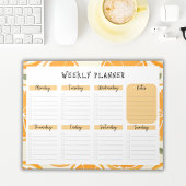 Undated Weekly Planner with Orange Slice Border Notitieblok