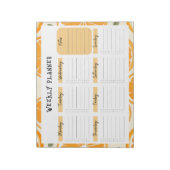 Undated Weekly Planner with Orange Slice Border Notitieblok (Linkerzijde)