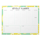 Undated Weekly Planner, Yellow and Green Accents Notitieblok (Voorkant)