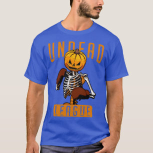 Undead Boxing League Boxer Halloween Pompoen Skele T-shirt